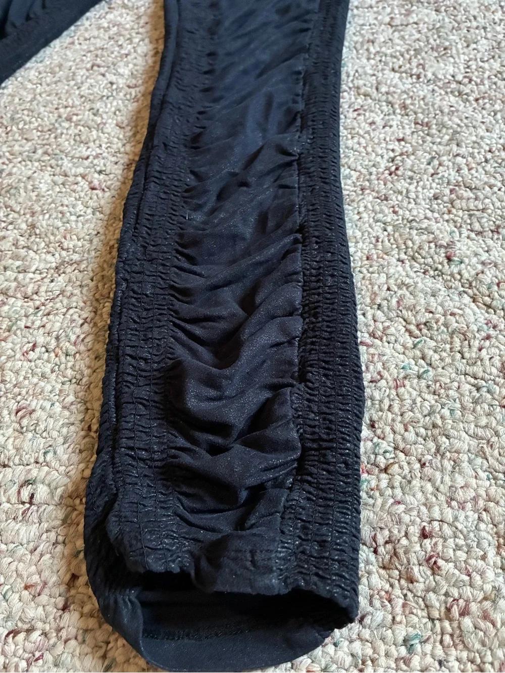 Free People Black Ruched Leggings